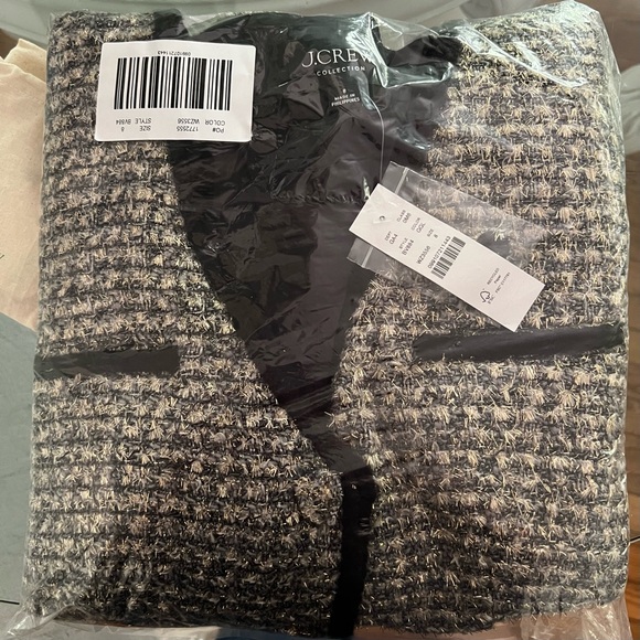 J Crew Collection V-neck lady dress in tinsel tweed size 8 BV884 - Picture 4 of 9